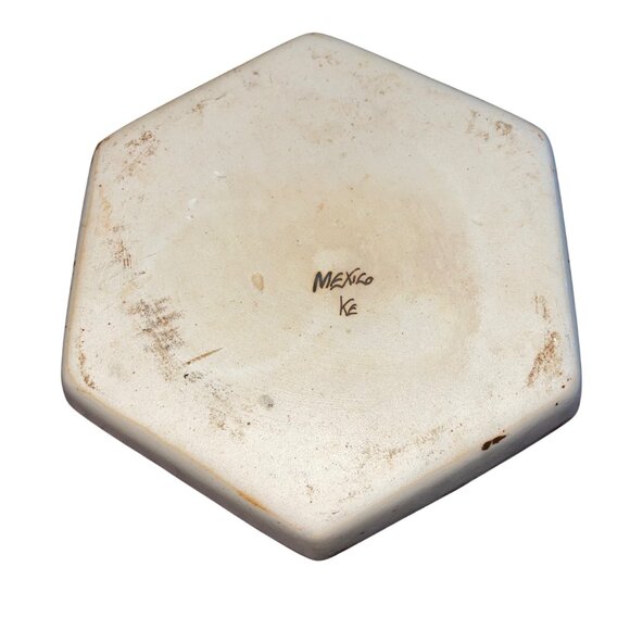 Ken Edwards Vintage Dish Plate Bowl Tonala Pottery Bird Butterfly Drip Glaze - Picture 5 of 7